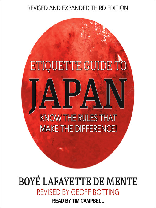 Title details for Etiquette Guide to Japan by Boye Lafayette De Mente - Available